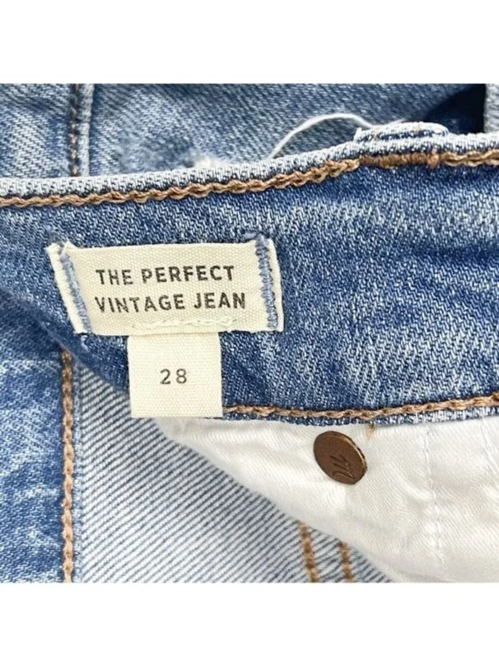 Madewell The Perfect Vintage Jean in Denman Wash 28